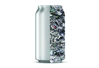 Aluminium can becomes recycling material