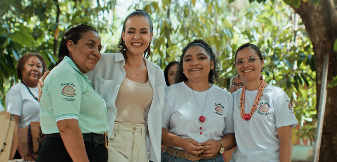 a group of women posing for a photo