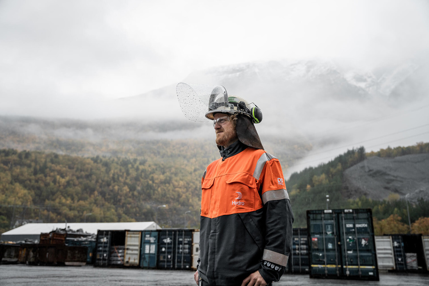 a man wearing a helmet and glasses