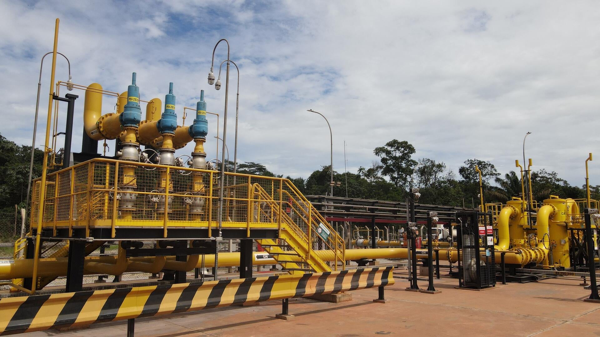 Part of the natural gas facility at the Alunorte alumina refinary in Para, Brazil. 