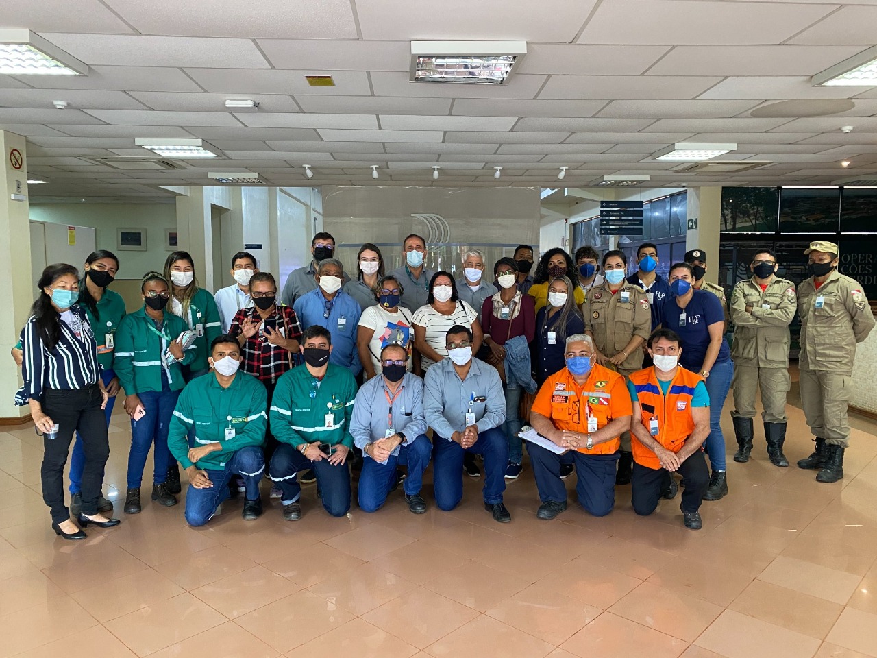 a group of people posing for a photo