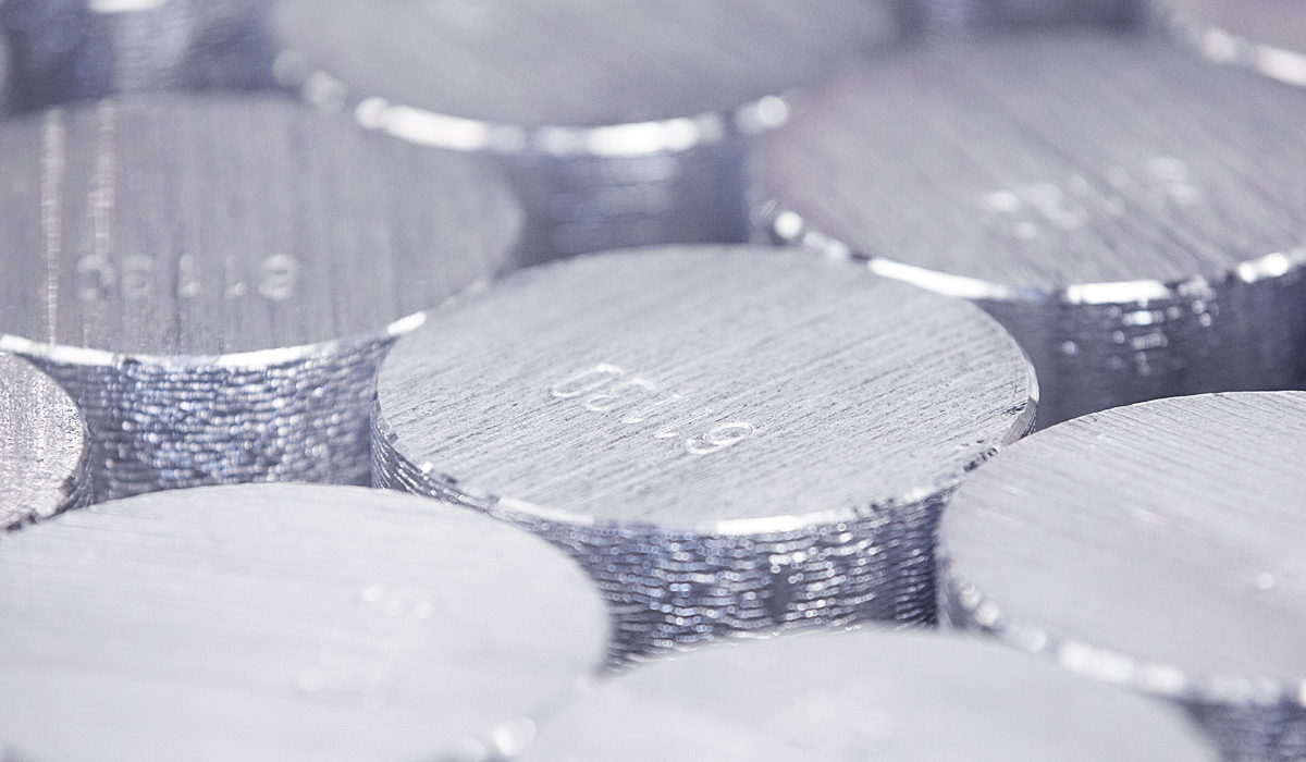 Closeup of metal rods